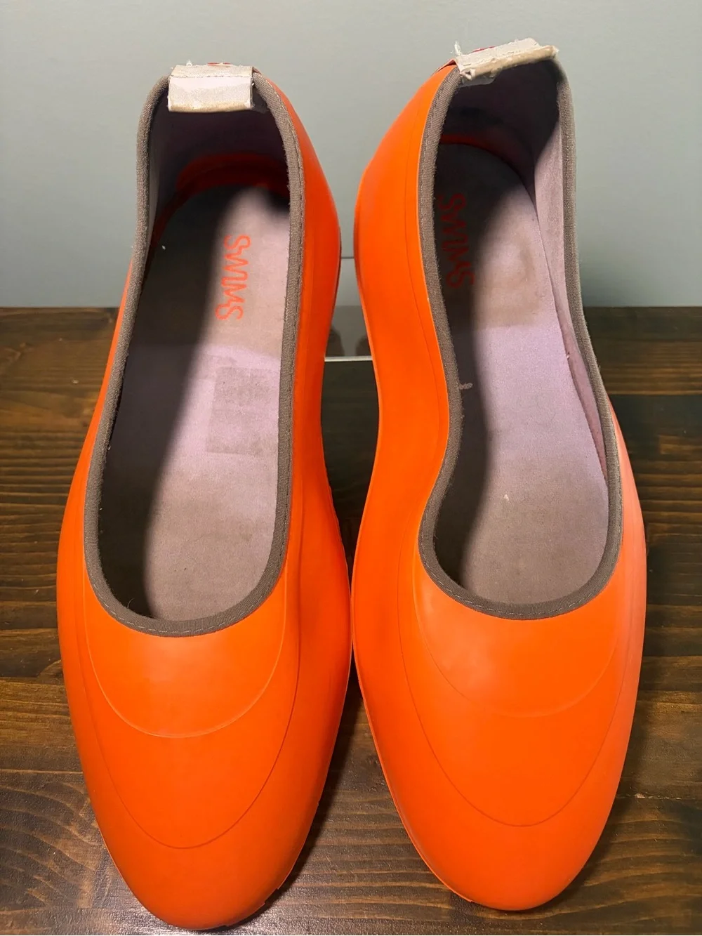 Men’s Classic Swims Orange Slip-On Galoshes Size XXL or Size 12-13.